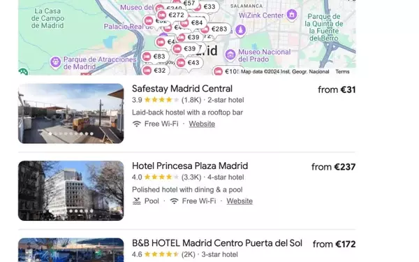 Google to Conduct 'Blue Link' Test for Hotel Searches in EU DMA Markets