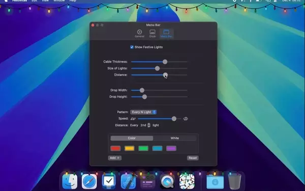 Holiday App Festivitas: Decorate Mac with Xmas Lights