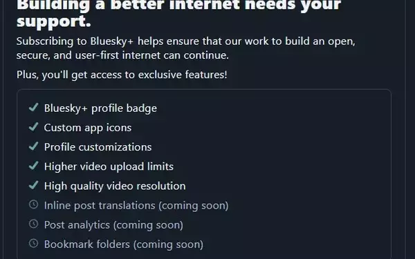 Bluesky Shows Off New Mockup for Paid Subscription Bluesky+