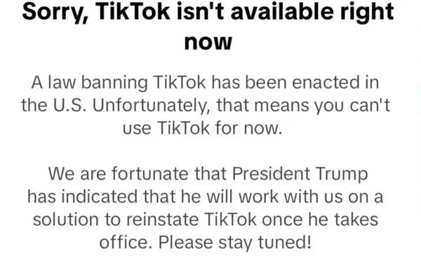TikTok Temporarily Unavailable in the U.S. Amid Legal Uncertainty