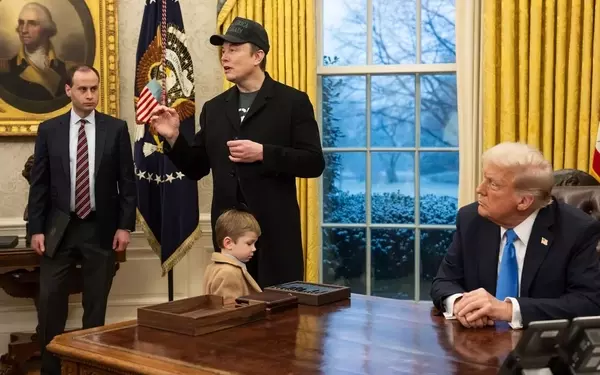 Elon Musk's Young Son Steals the Show in Oval Office Visit