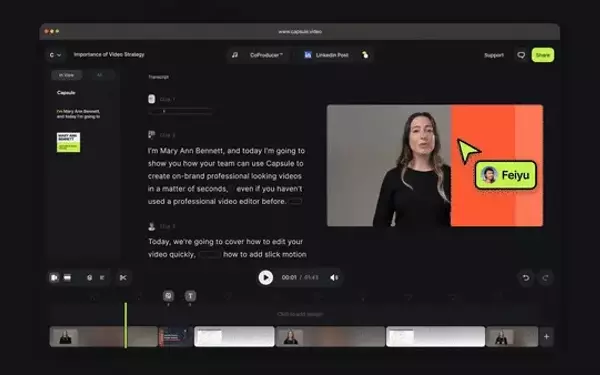 Revolutionizing Video Editing: Capsule's AI-Powered Tools Gain Momentum