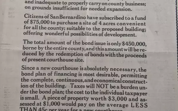 Historic Approval: The San Bernardino Courthouse Bond Initiative
