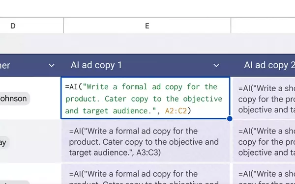 Google's Gemini AI Revolutionizes Spreadsheet Data Entry