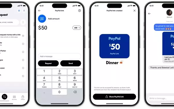 PayPal Launches New Peer-to-Peer Payment Links, Integrating Crypto Support
