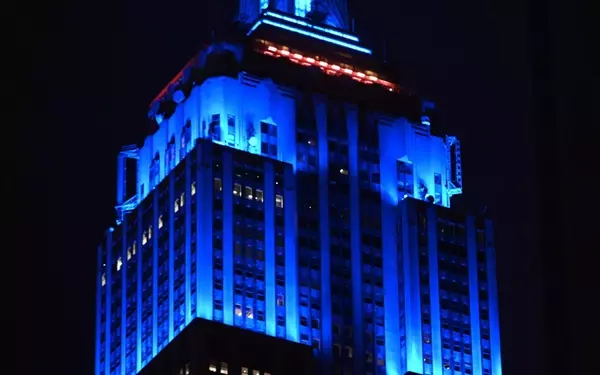 Empire State Building Lit Blue for Taylor Swift and Travis Kelce's Wedding