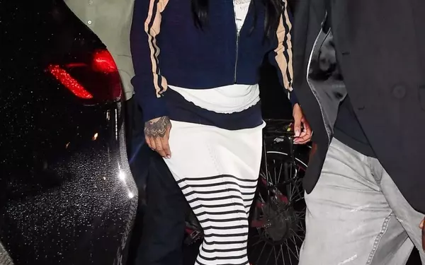 Rihanna's Bold Striped Ensemble Takes Center Stage in New York City