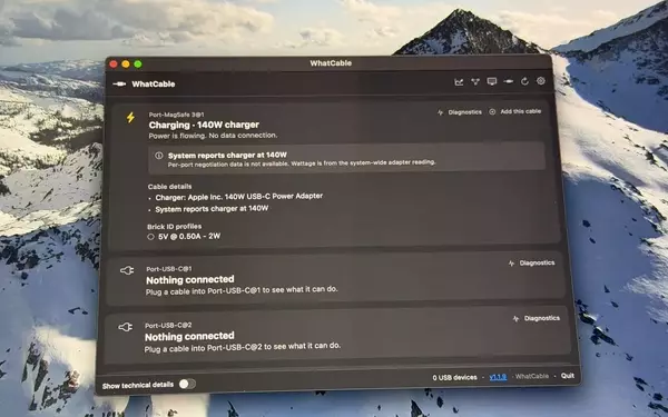 Unmasking USB-C Cable Deception with WhatCable for Mac