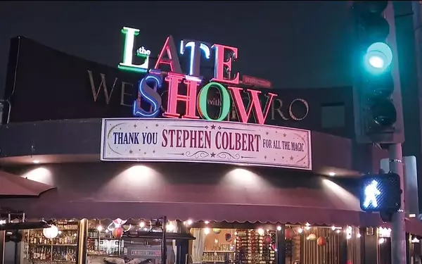 Stephen Colbert's "Late Show" Neon Sign Finds New Life in West Hollywood