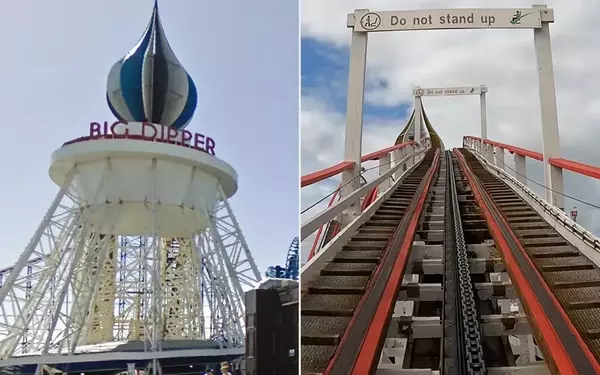 Blackpool Pleasure Beach's Big Dipper Roller Coaster Appears to Derail, Caught on TikTok Video