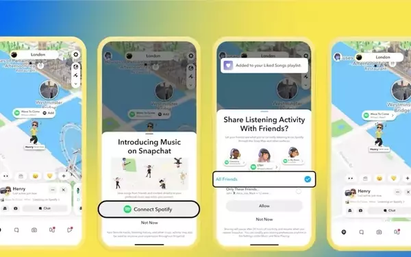 Snapchat's New 'Now Playing' Feature Integrates Spotify for Live Music Sharing on Snap Map