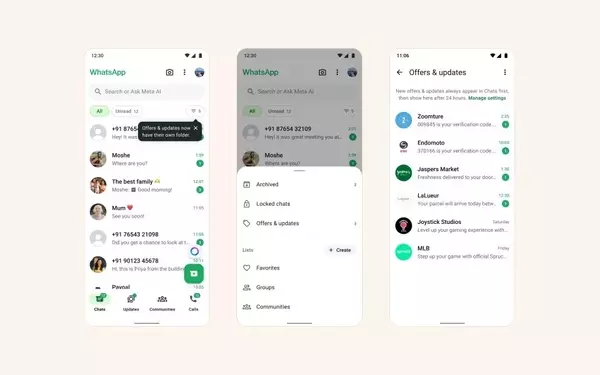WhatsApp is testing a new folder for messages from large businesses