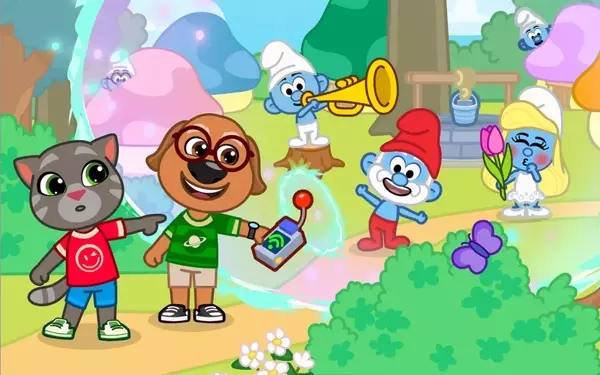 Talking Tom & Friends World Game Introduces Smurfs Crossover