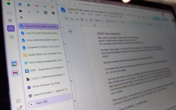 Opera's Vertical Tabs: A Game-Changer for Browser Organization