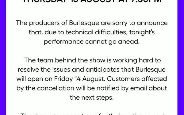 "Burlesque: The Musical" Tour Faces Repeated Cancellations Amid Technical Glitches, Cast Strain, and Royalty Disputes