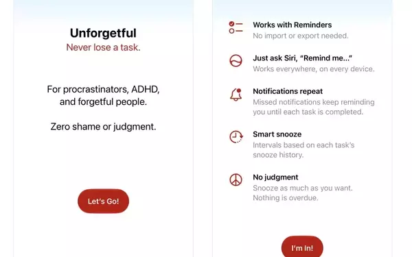 Unforgetful: A New Reminders App for the Chronically Forgetful