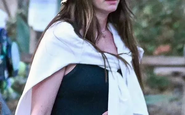 Anne Hathaway Enjoys Family Trip to Disneyland While Expecting Third Child