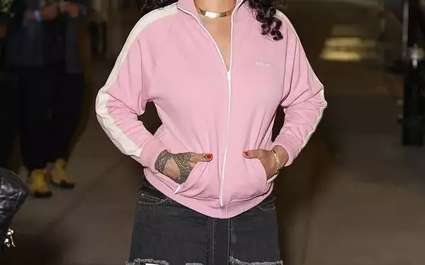 Rihanna Steps Out in New York with A$AP Rocky and Daughter Rocki, Sporting a Pink Miu Miu Jacket