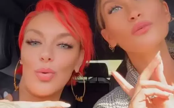Sheridan Smith Debuts Fiery Red Hair in Joyful Reunion with Charley Webb