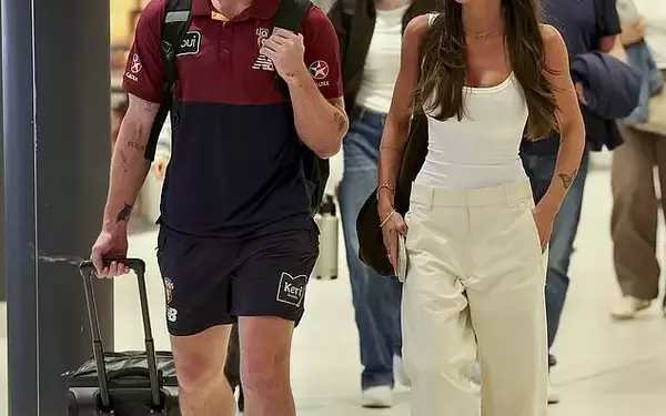 Lachie Neale and Emma Field's Sydney Airport Departure After Lions' Loss
