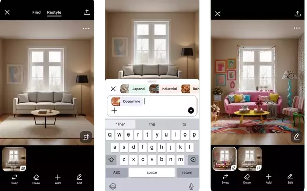 Pinterest Unveils 'Restyle,' an AI-Powered Home Design Feature