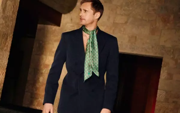 Alexander Skarsgård Embodies Valentino's New Fragrance and Unconventional Style
