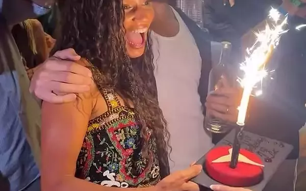 Vick Hope Celebrates 37th Birthday in Ibiza with Calvin Harris, Radiant in a £2,250 Minidress