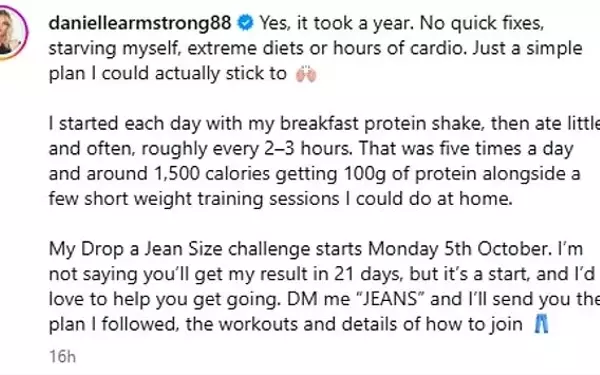 Danielle Armstrong's Post-Pregnancy Weight Loss Journey Revealed
