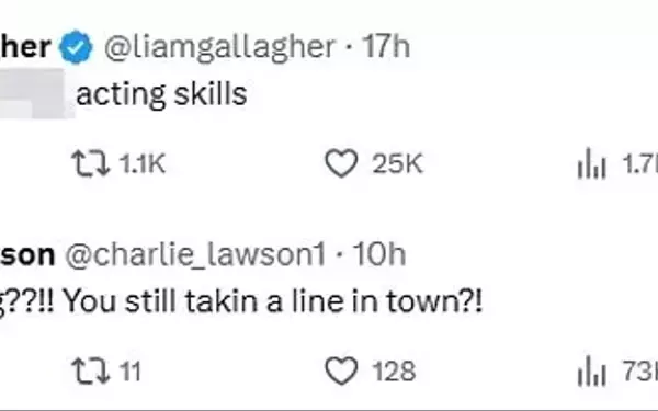 Liam Gallagher Engages in Fiery Online Spat with Coronation Street Star Charlie Lawson Over Oasis's Legacy