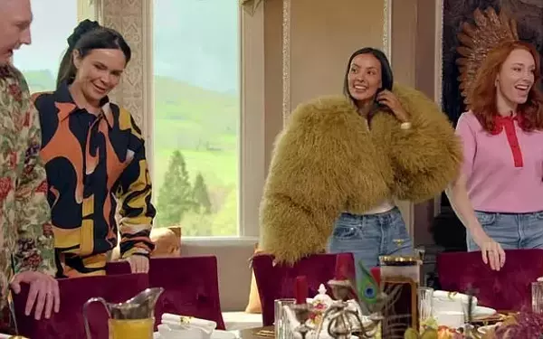 Maya Jama's Feathered Coat Steals the Show, Amol Rajan Eliminated in Celebrity Traitors Episode
