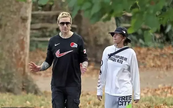 Nineties Music Icons Natalie Appleton and Liam Howlett Spotted Incognito During Morning Stroll