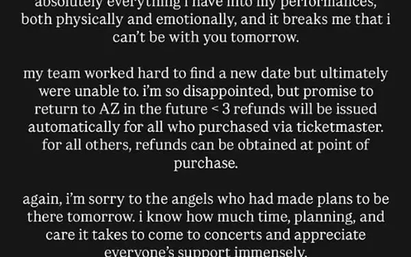Charli XCX's Arizona Concert Postponed Due to Vocal Illness, Singer Expresses Disappointment