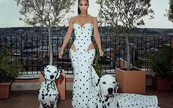 Kim Kardashian's Daring Polka Dot Ensemble Steals the Spotlight in Rome